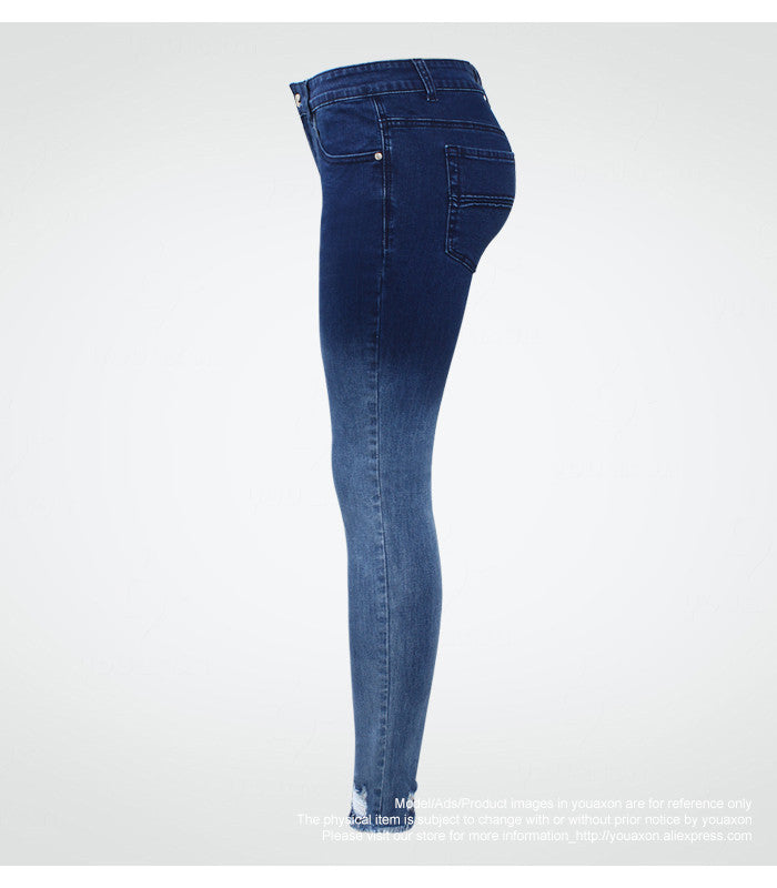 Gradient Effect Denim Jeans