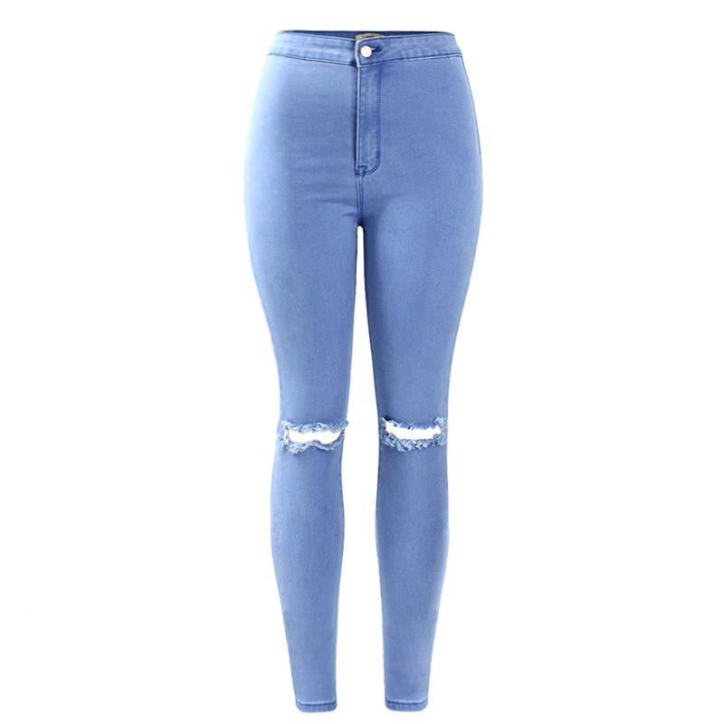 Stretch Ripped Distressed Denim Jeans