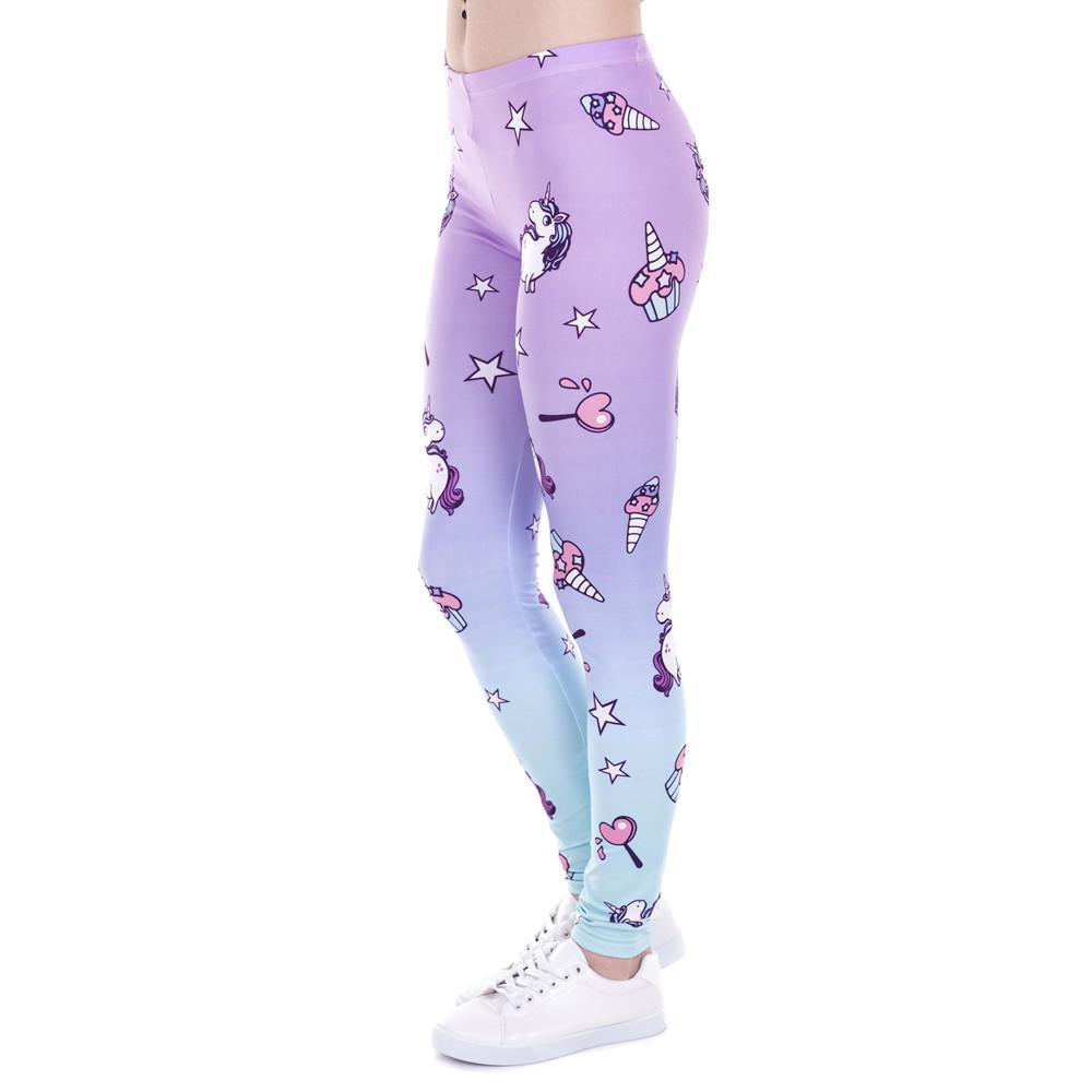 Unicorn And Sweets Printing Leggings