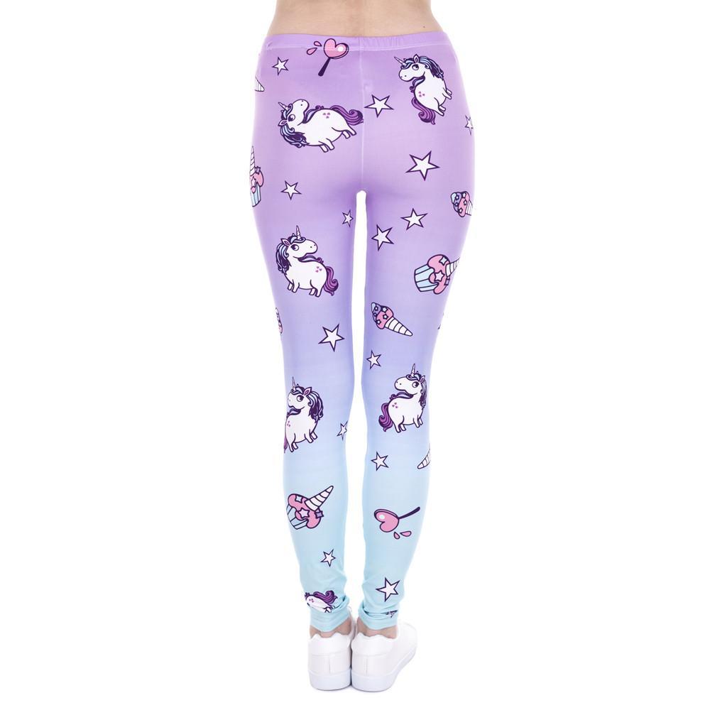 Unicorn And Sweets Printing Leggings