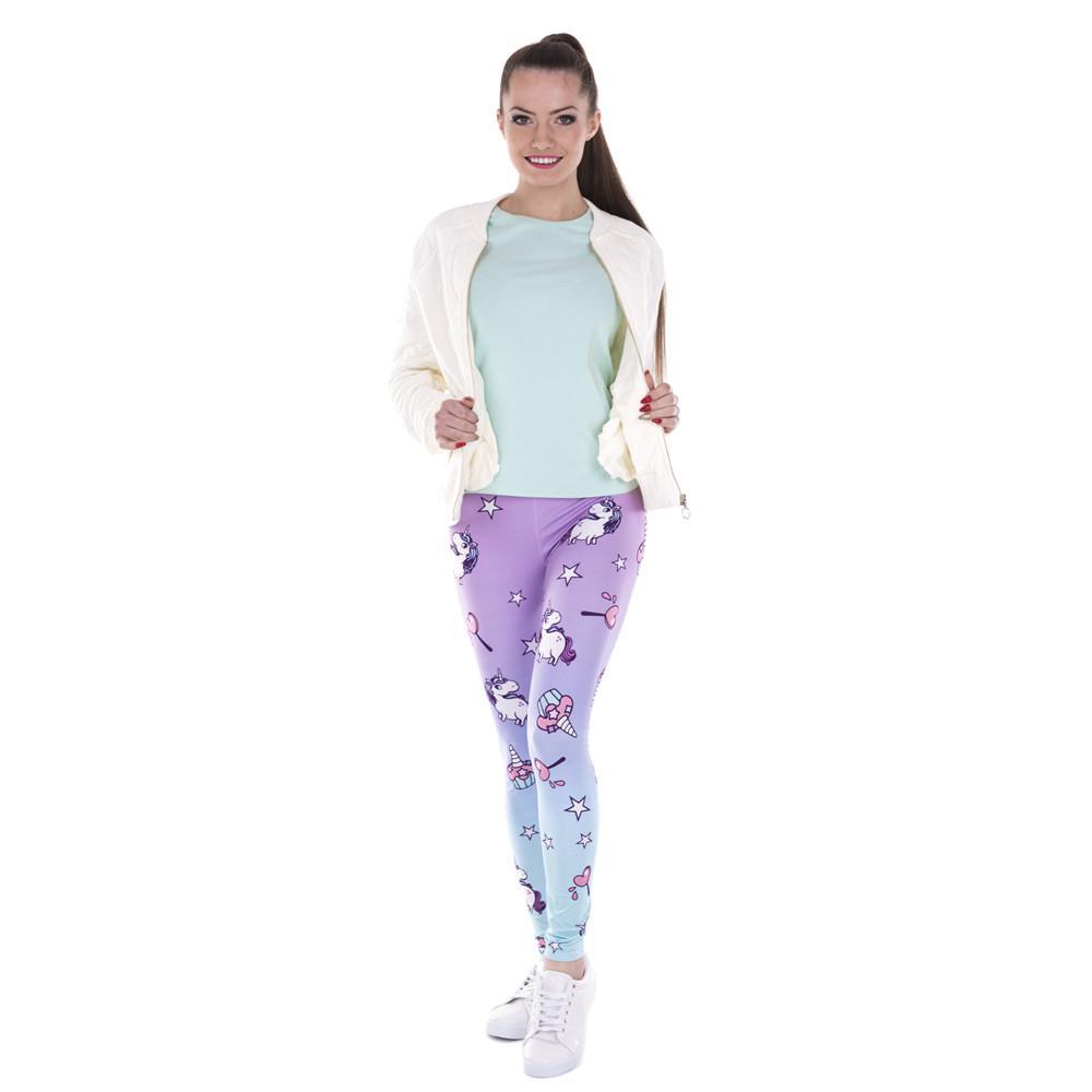 Unicorn And Sweets Printing Leggings