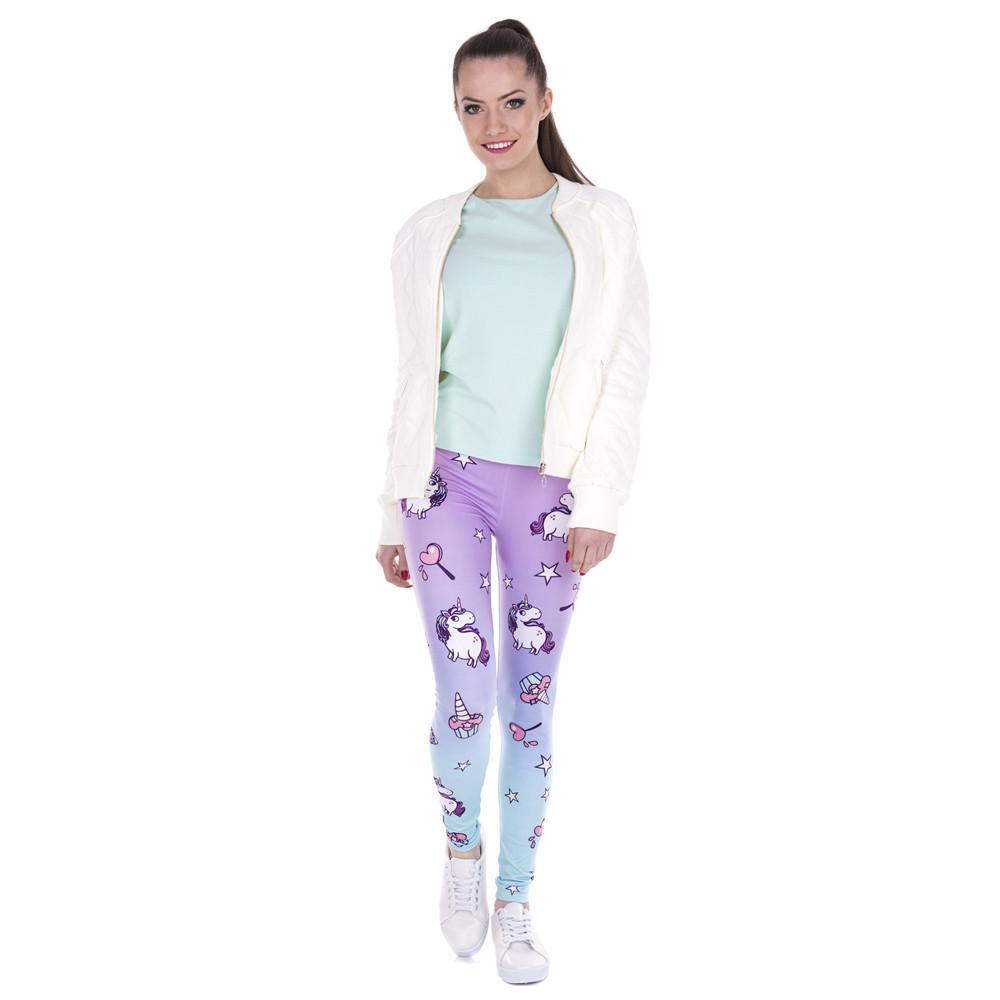 Unicorn And Sweets Printing Leggings
