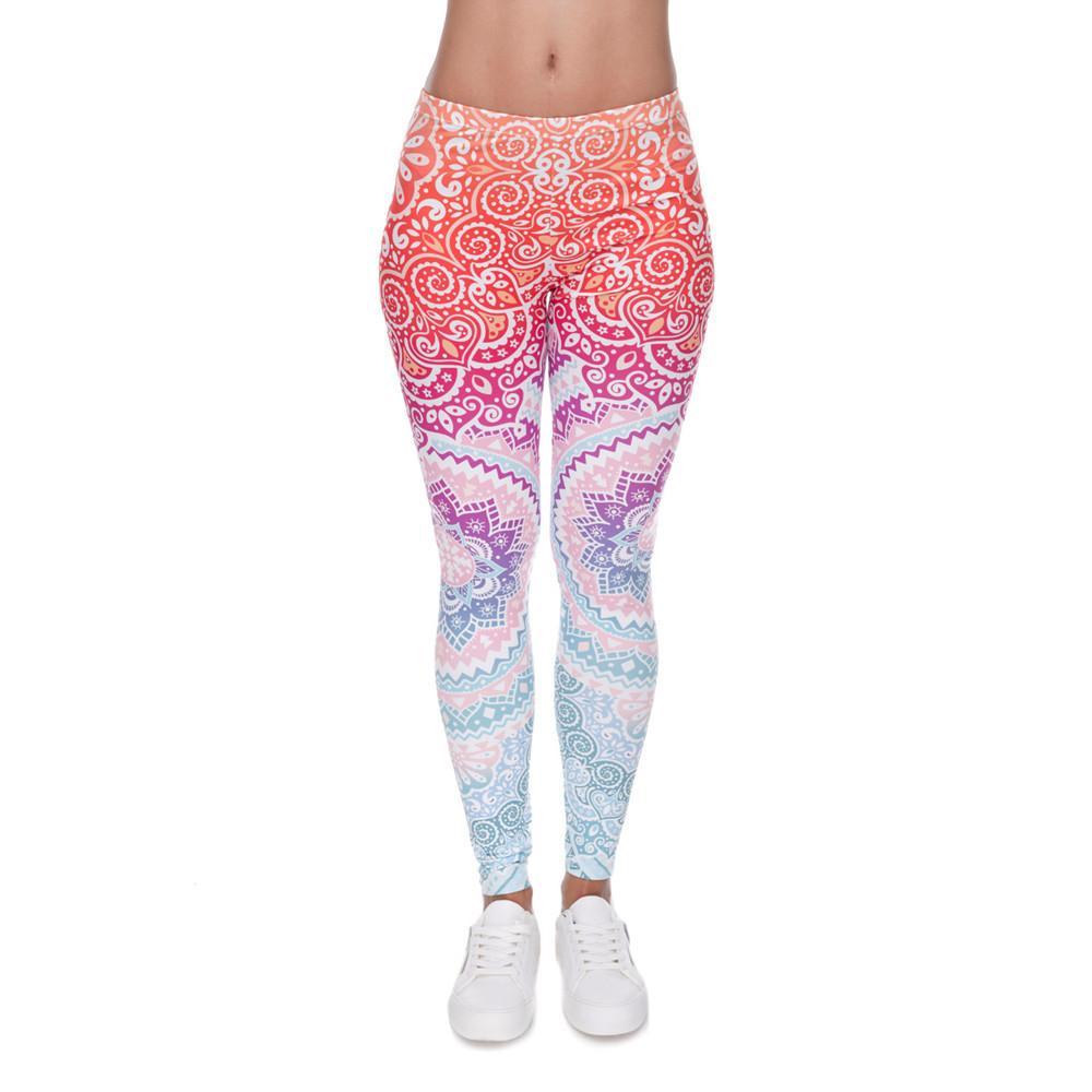 Round Ombre Printing Leggings
