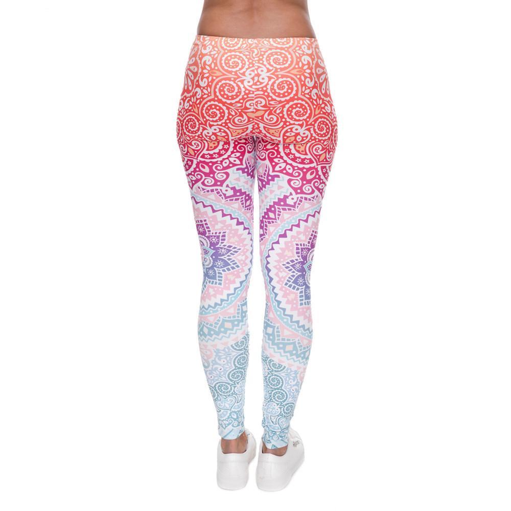 Round Ombre Printing Leggings