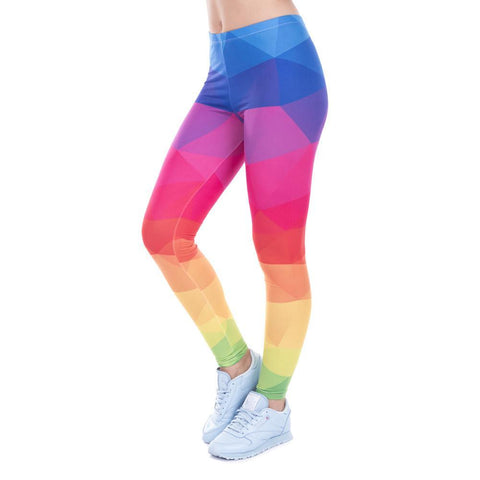 Colorful Triangles Rainbow Leggings