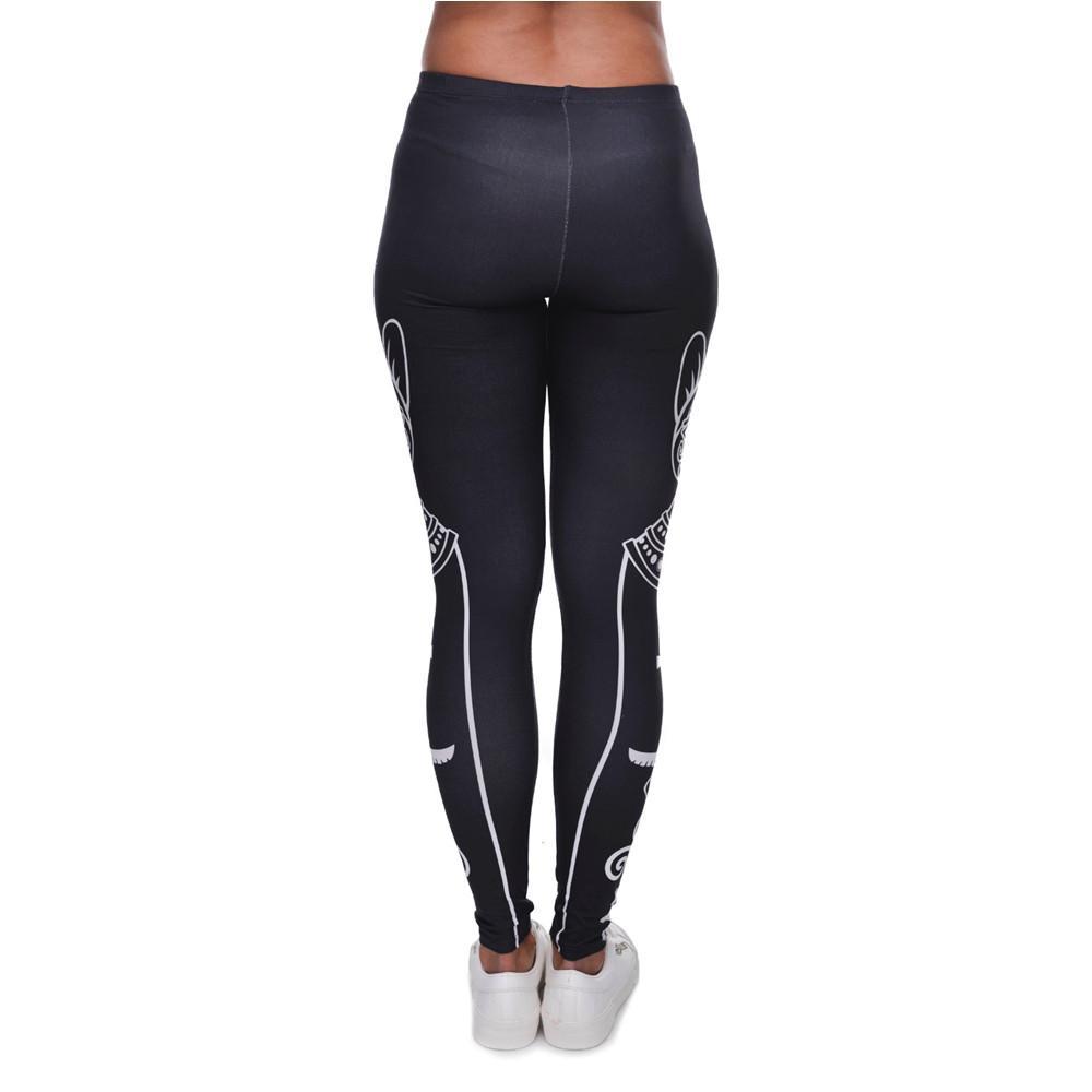 Egyptian cat symbols Printed Leggings