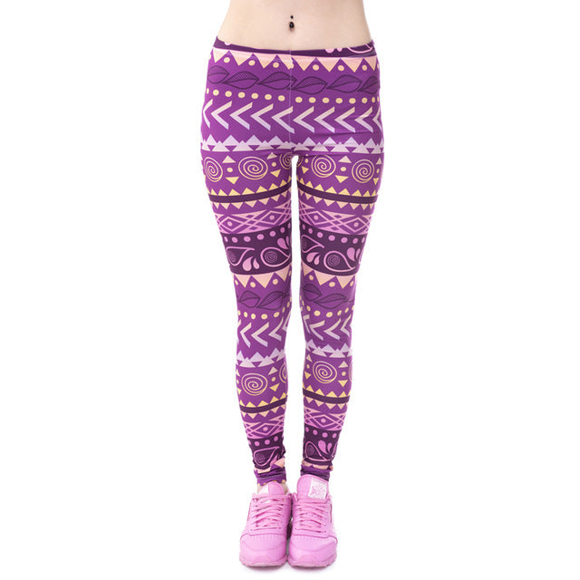 Round Ombre Printing Leggings