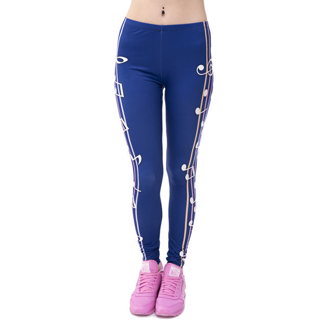 Round Ombre Printing Leggings