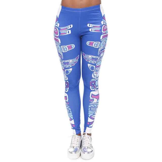 Round Ombre Printing Leggings