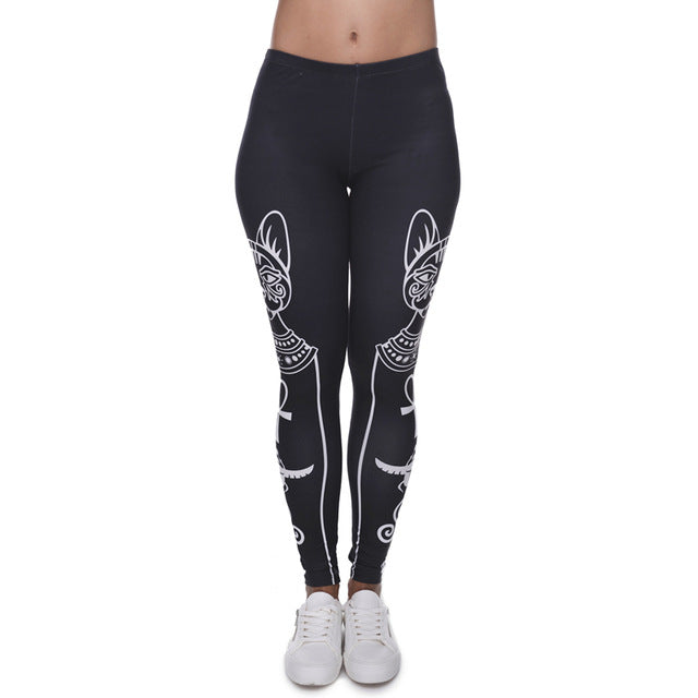 Egyptian cat symbols Printed Leggings