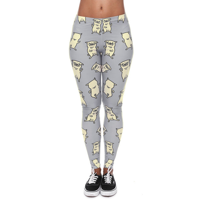 Egyptian cat symbols Printed Leggings