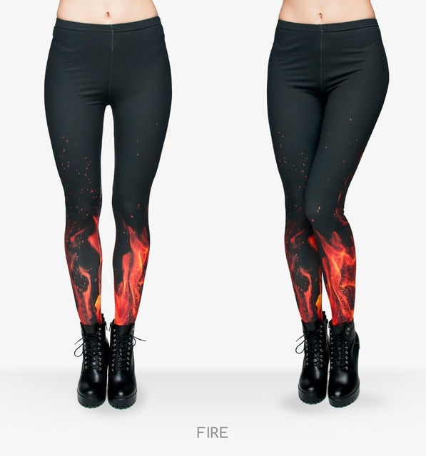 Fire flame Printing Leggings
