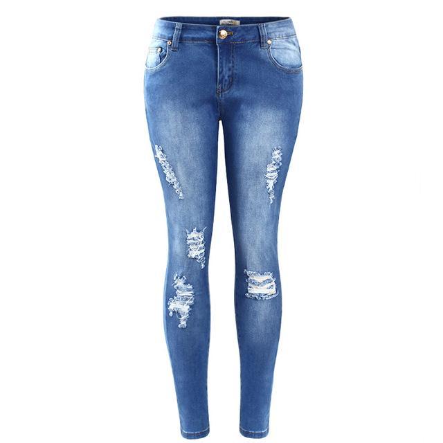 Ripped Fading Denim Jeans
