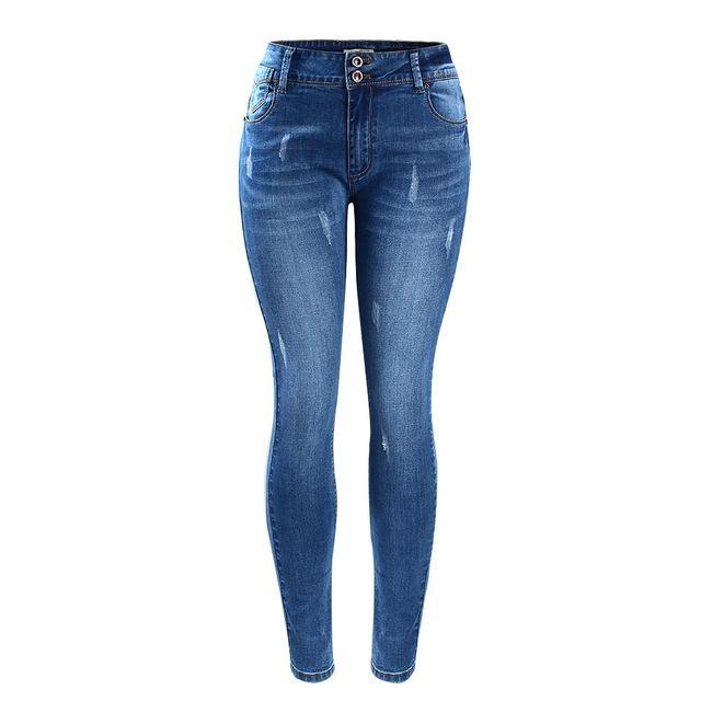 Chic Style Fading Denim Jeans