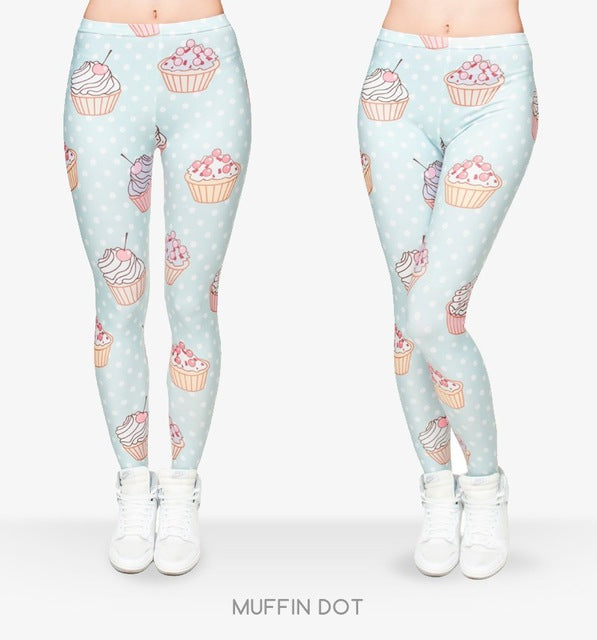 Muffin Dots 3D Printing Leggings