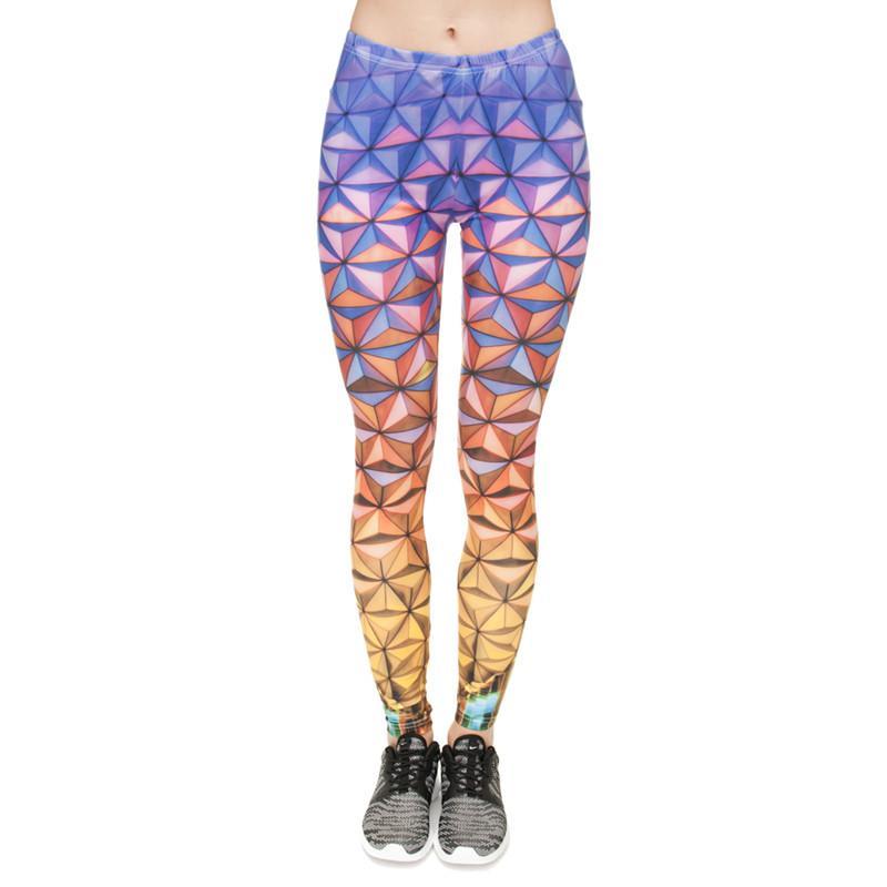 Gradient Triangle 3D Printing Leggings