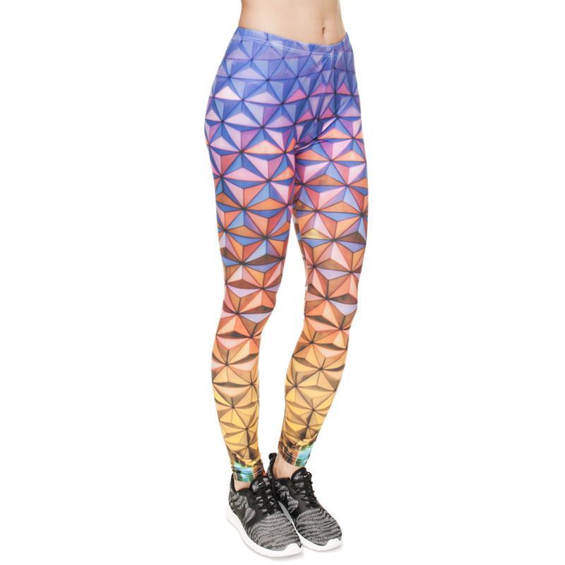Gradient Triangle 3D Printing Leggings