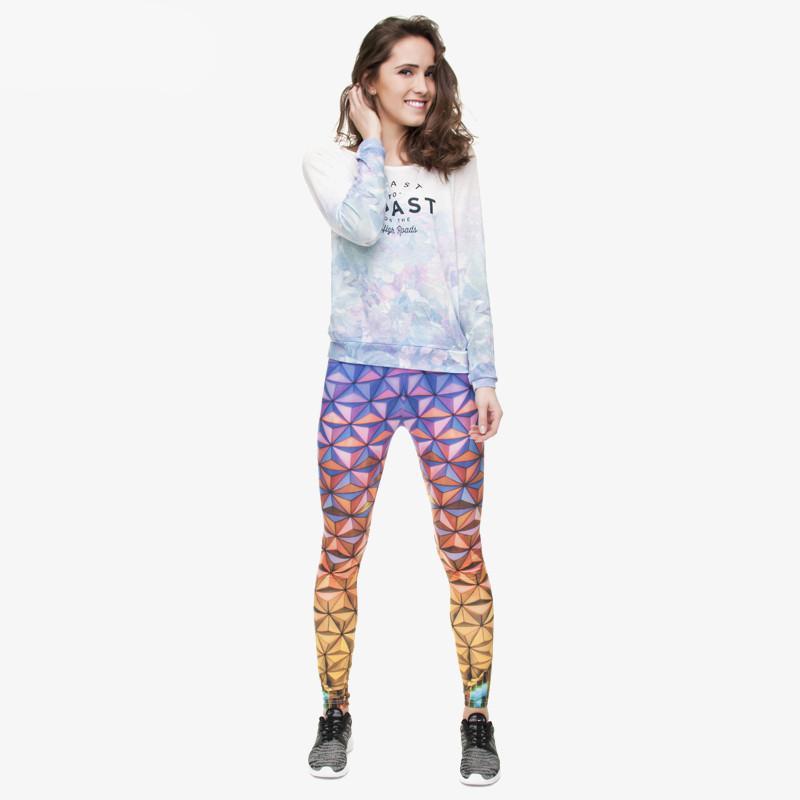Gradient Triangle 3D Printing Leggings