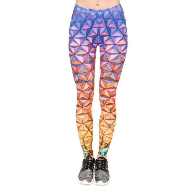 Gradient Triangle 3D Printing Leggings