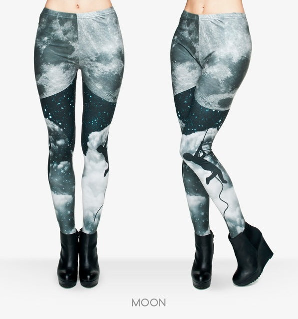 Night Moon 3D Printing Leggings