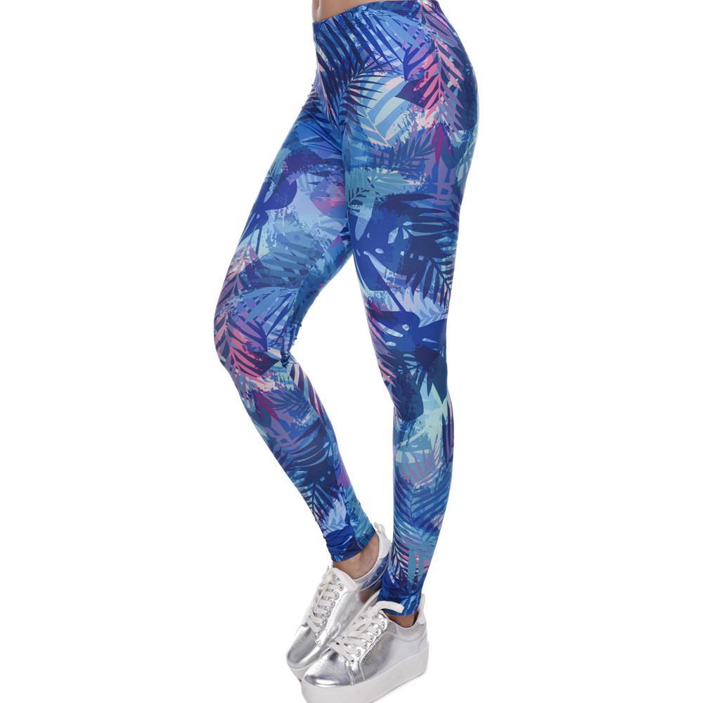 Tropical Leaves Printing Leggings