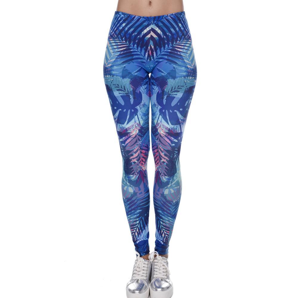 Tropical Leaves Printing Leggings