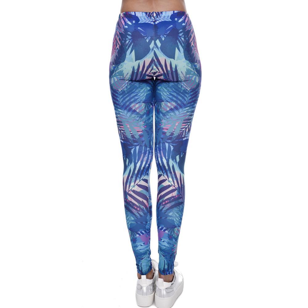 Tropical Leaves Printing Leggings