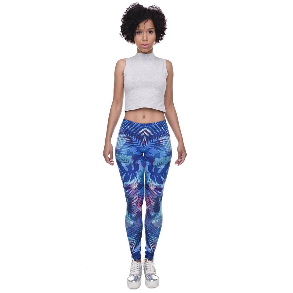Tropical Leaves Printing Leggings