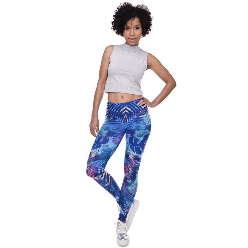 Tropical Leaves Printing Leggings