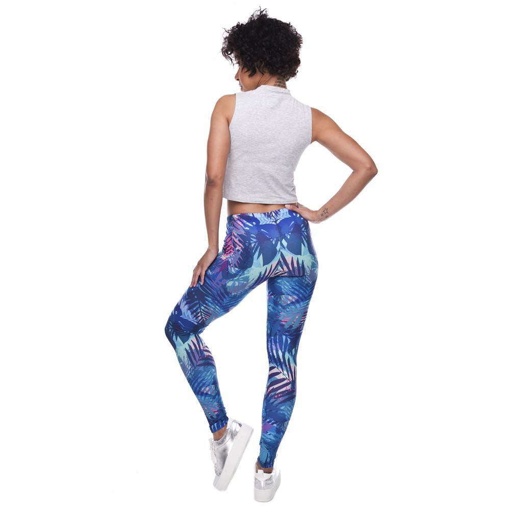 Tropical Leaves Printing Leggings