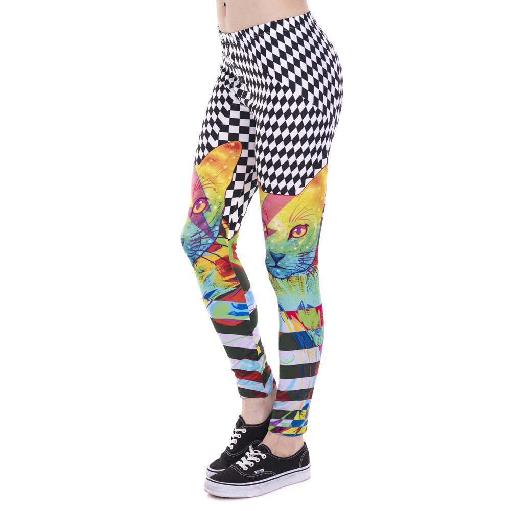 Hypnotic Cat Printed Leggings