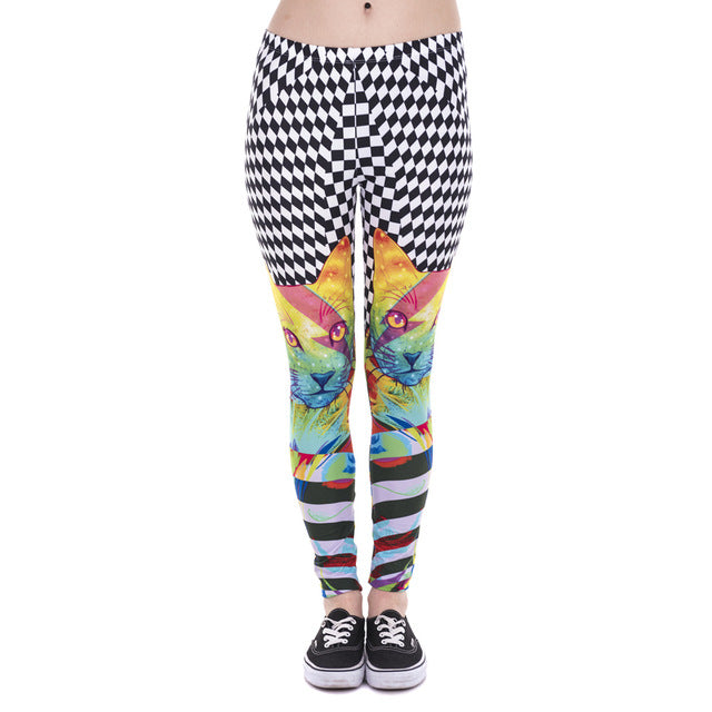 Hypnotic Cat Printed Leggings