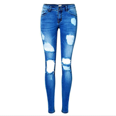 Denim Retro Ripped Bleached Jeans