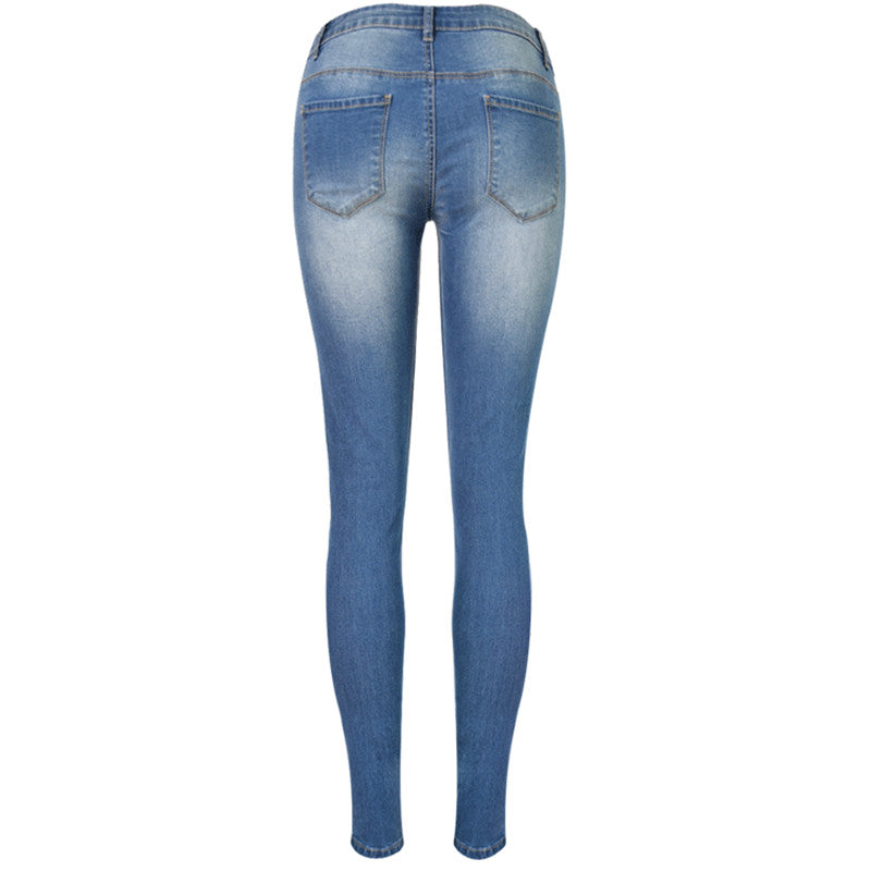 Low Waist hole denim jeans