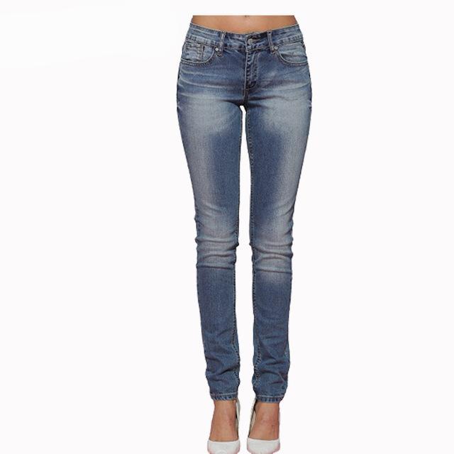 Mid Waist Stretch Jeans