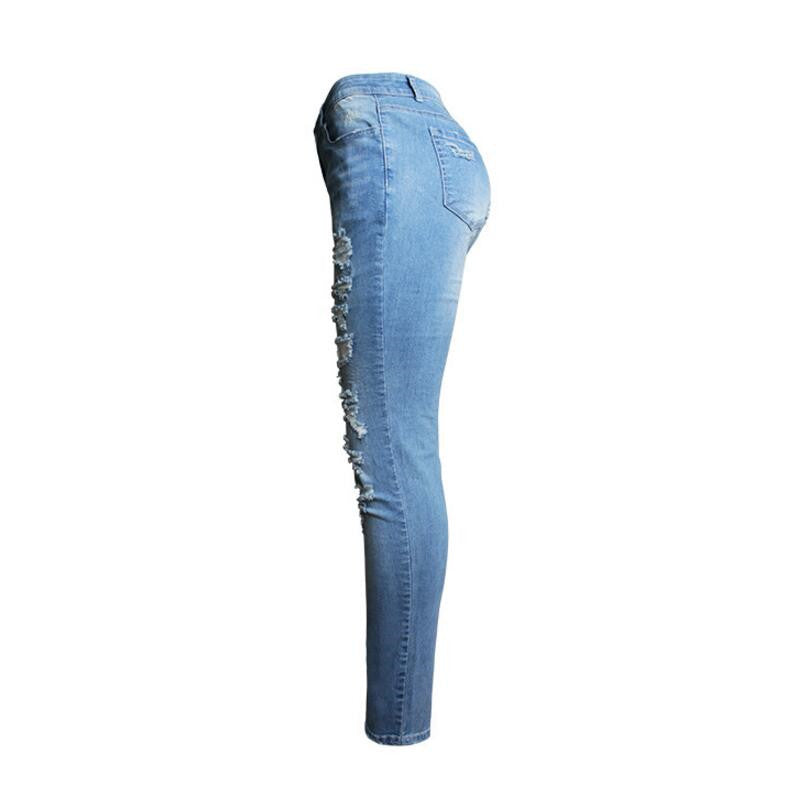 Hole Denim Frayed Jeans