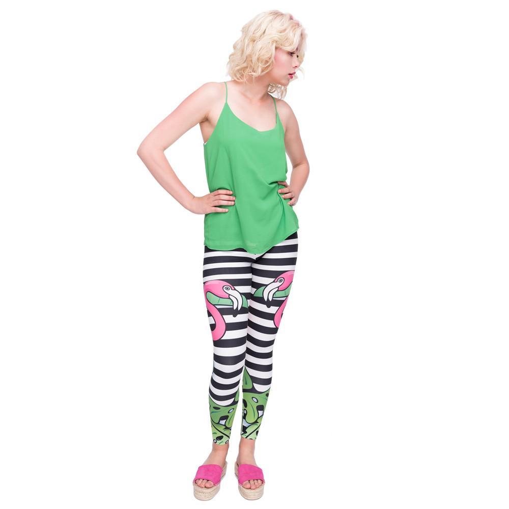 Tropical Flamingo Printing Leggings