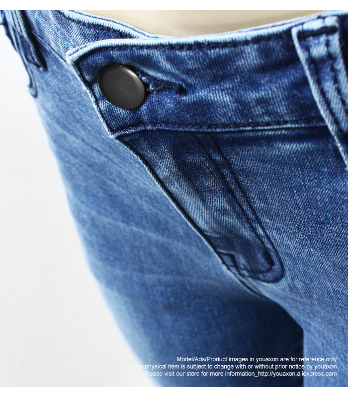 Stars Embroidered Denim Jeans