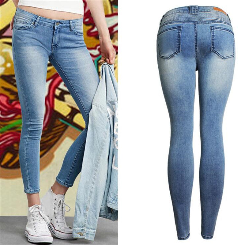 Stretch Bleached Skinny Jeans