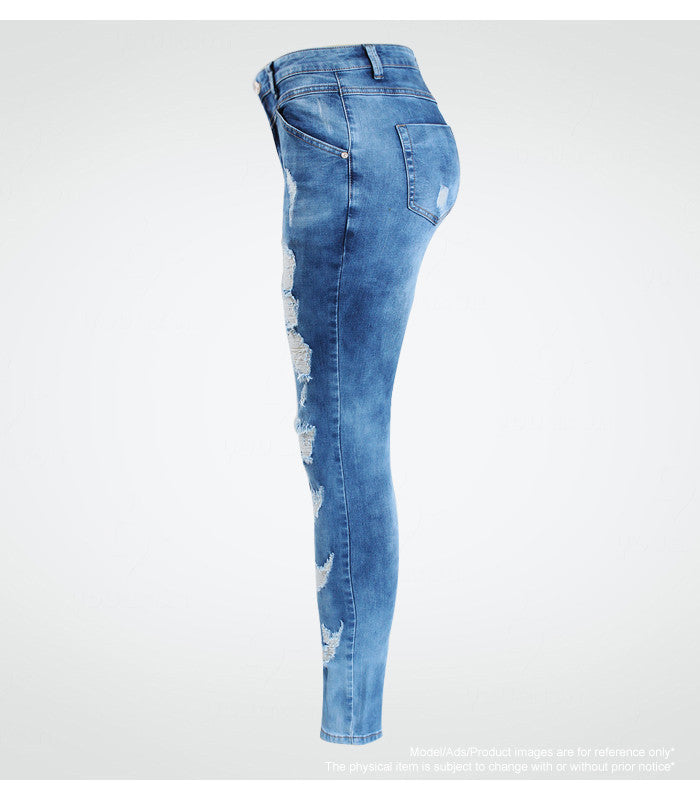 Ripped Stretch Denim Jeans