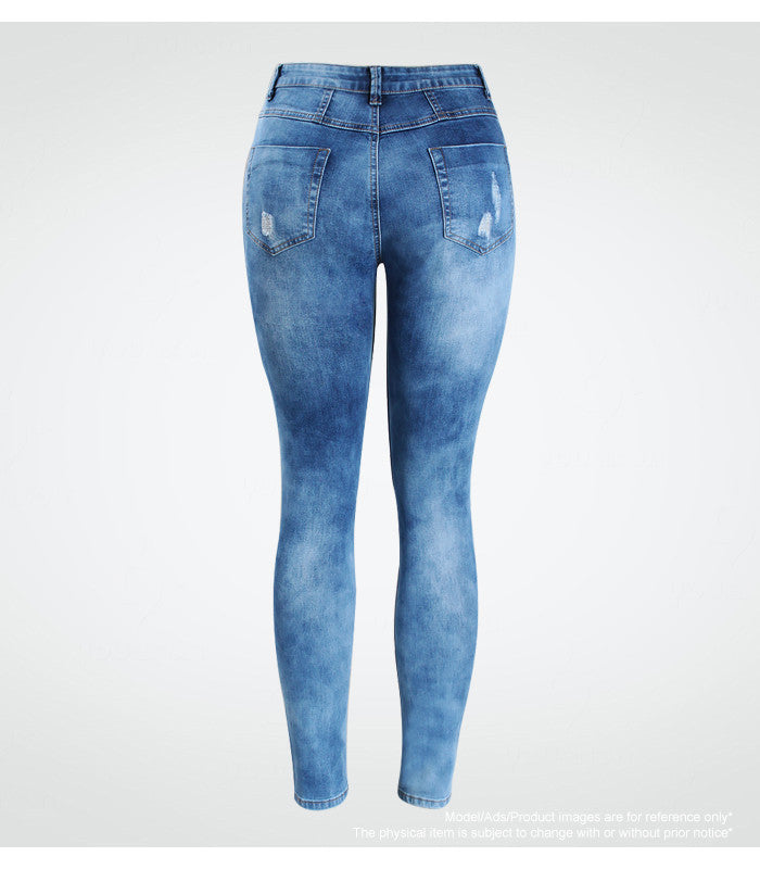 Ripped Stretch Denim Jeans